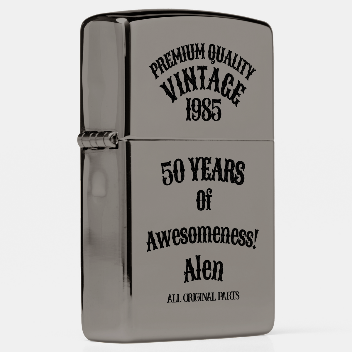 Aged To Perfection Personalized Zippo Lighter | Vintage Birthday Gift, 3 Finishes