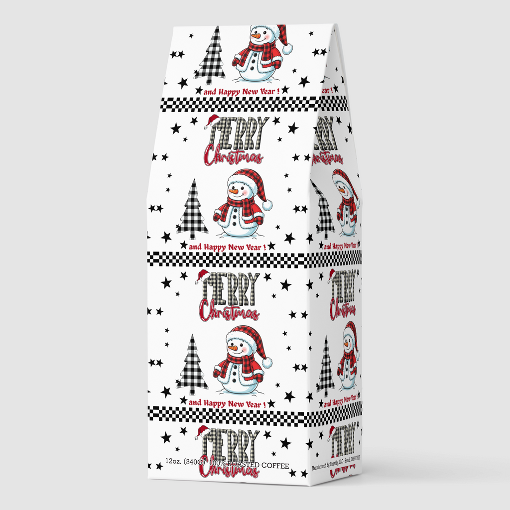 Christmas Snowman Roasted Coffee – Broken Top Blend, 12oz Gift for Coffee Lovers