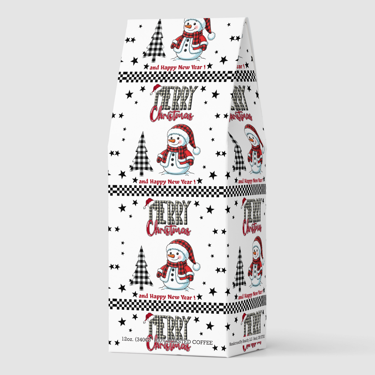 Christmas Snowman Roasted Coffee – Broken Top Blend, 12oz Gift for Coffee Lovers