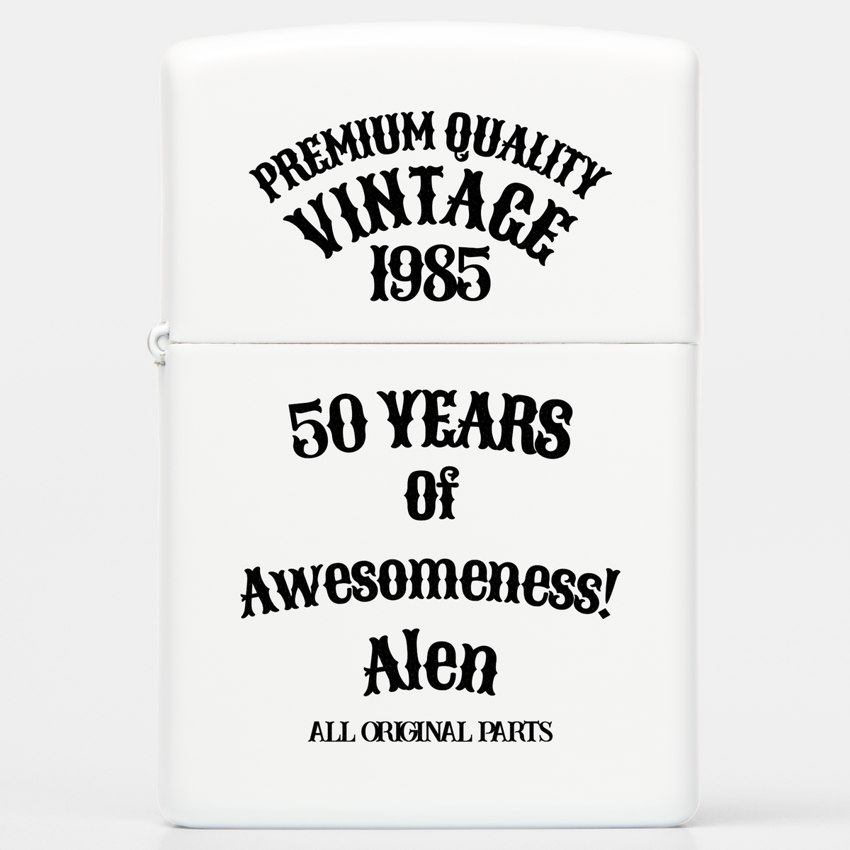 Aged To Perfection Personalized Zippo Lighter | Vintage Birthday Gift, 3 Finishes